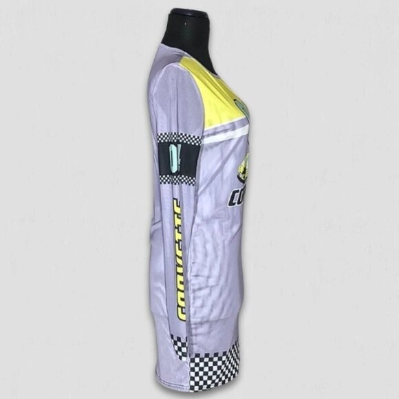 General Motors Corvette Graphic Mini Bodycon Dress Purple M - Picture 3 of 12